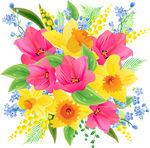 美丽花束矢量