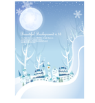 冬季雪景背景矢量素材