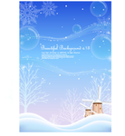 冬季雪景背景矢量素材