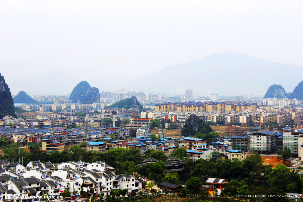 桂林市城区俯瞰