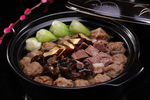 砂锅牛肉丸子青菜