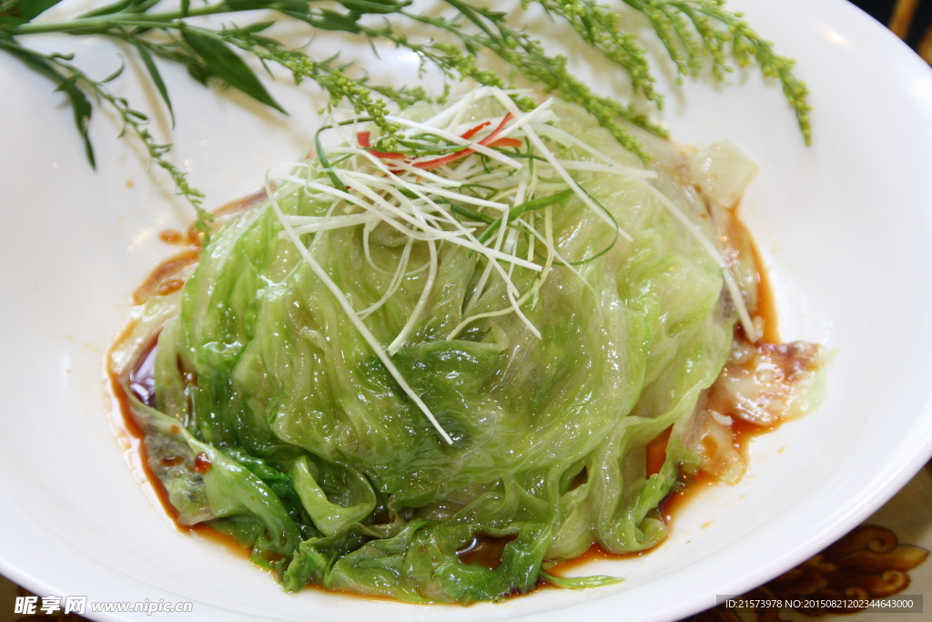 白灼包生菜