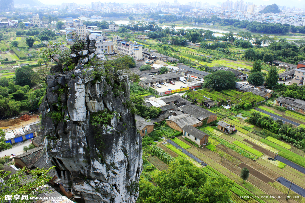 桂林灵川穿山乡俯瞰