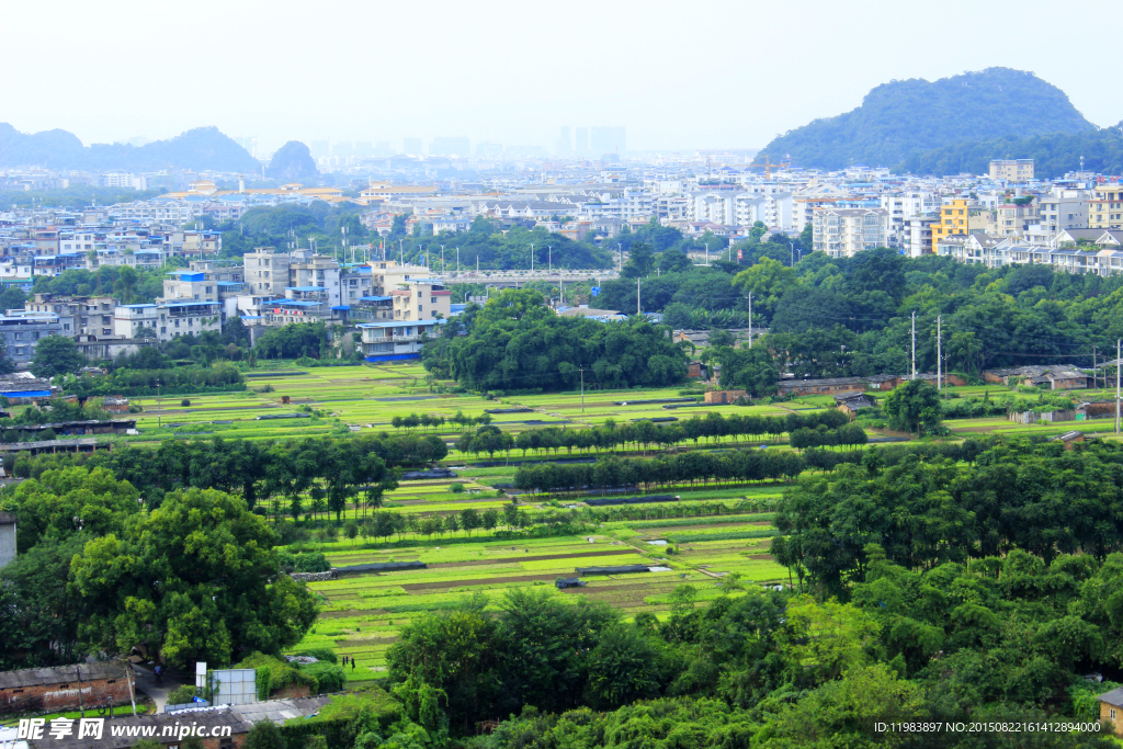 桂林穿山乡田园风光