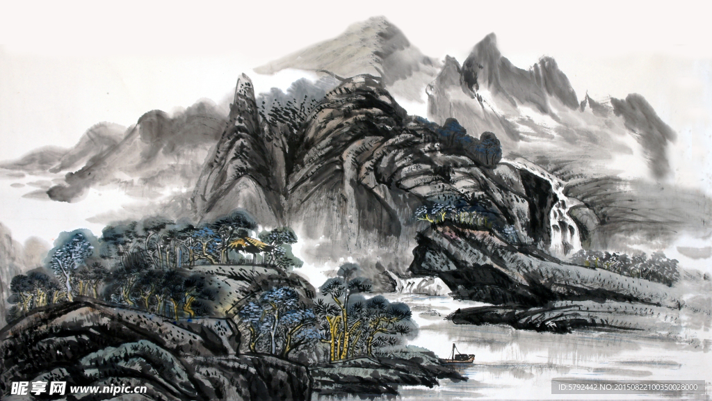 山水水墨画