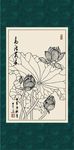 白描荷花