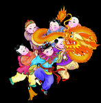 舞龙小孩