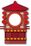 红色花轿剪贴画矢量素材