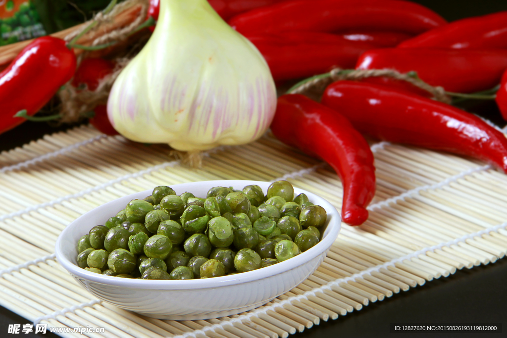 炒青豆特写