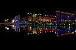 巴彦淖尔市金川河夜景