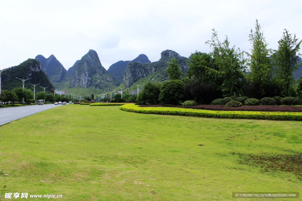 琴潭村青草地