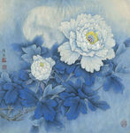 李怀臣高清工笔牡丹月迷花影垂