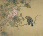 李科宏工笔芙蓉栖禽图