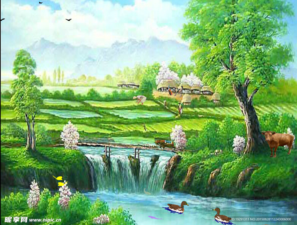 山水风景动态视频