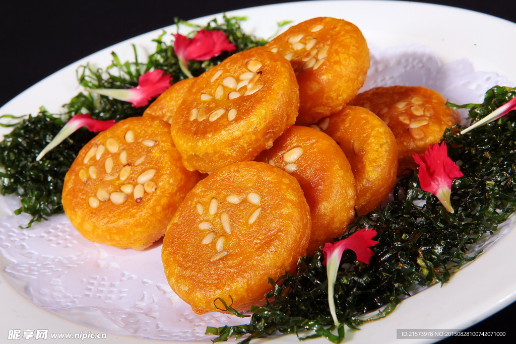 松仁松香金瓜饼