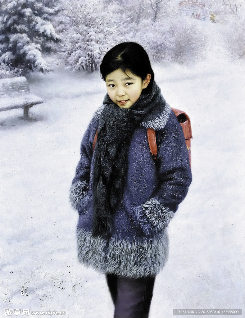 雪地小姑娘