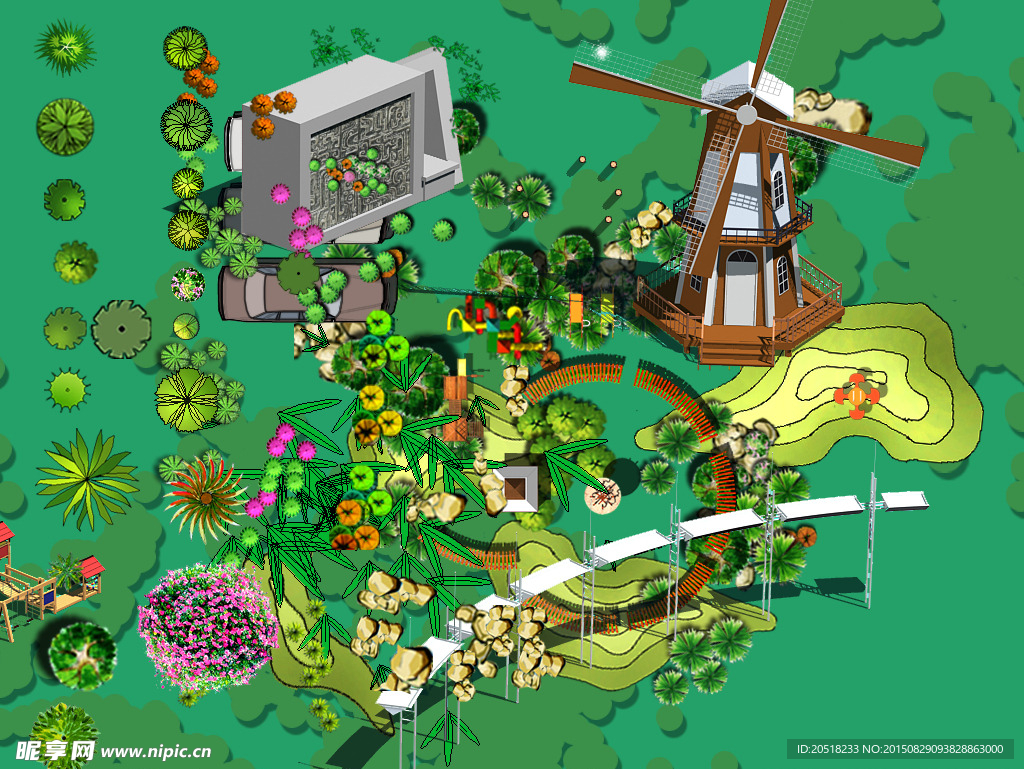 植物建筑精典平面资料