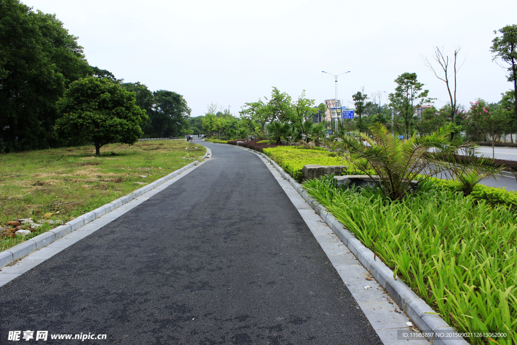 柏油路走道