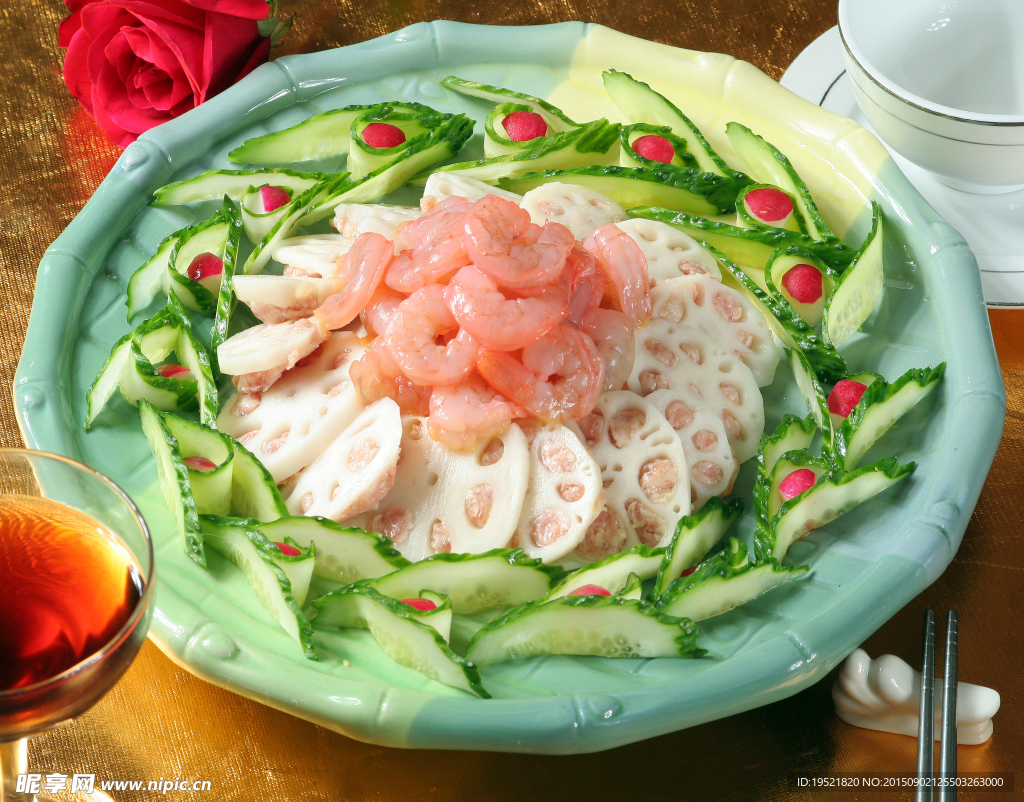 莲藕蒸鲜虾