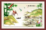 中国风无框画