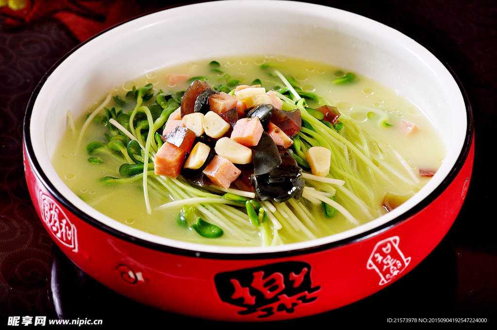 鸡汤豆苗