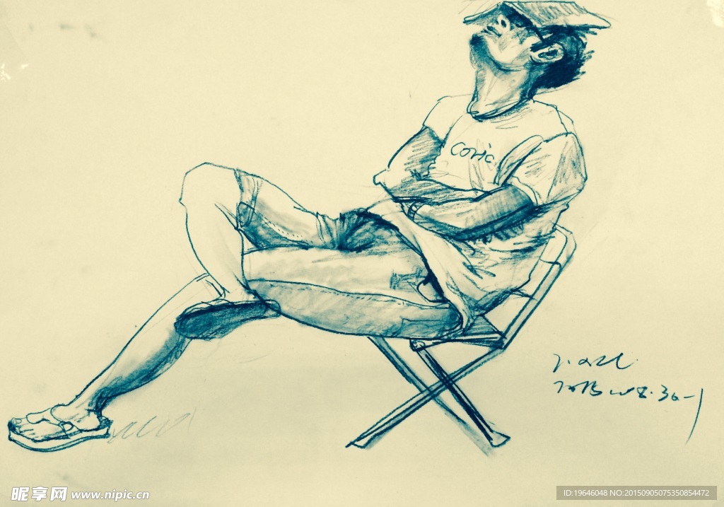 速写人物坐姿zxh