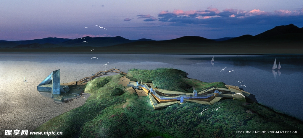 沿海景观设计效果图