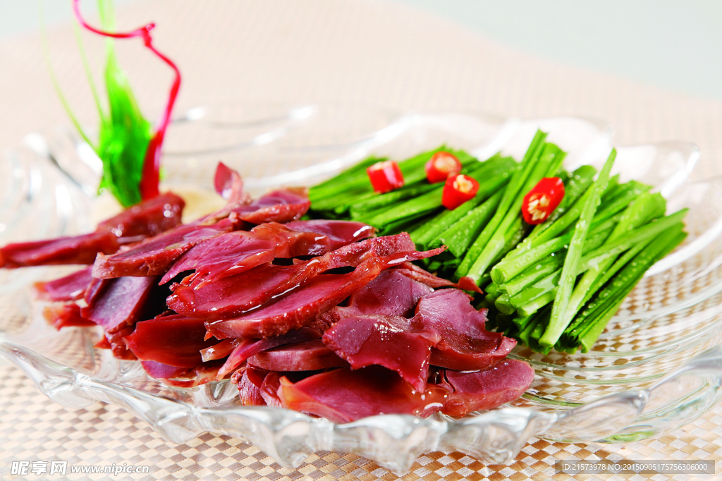 韭香炝鸭胗