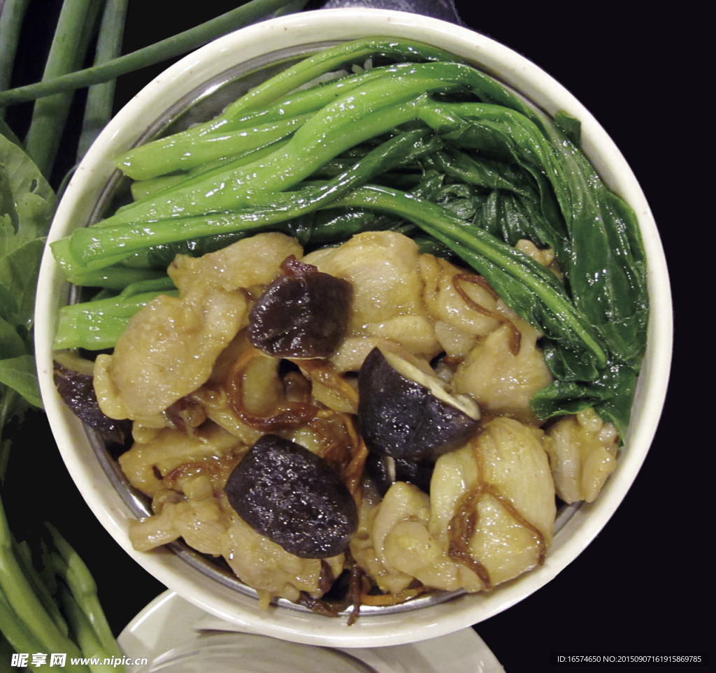 冬菇滑鸡饭