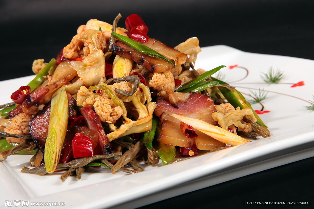 腊味菜花干豇豆