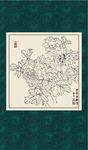 白描牡丹