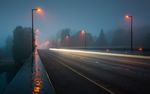 高速路 夜景 下雨天 雾天