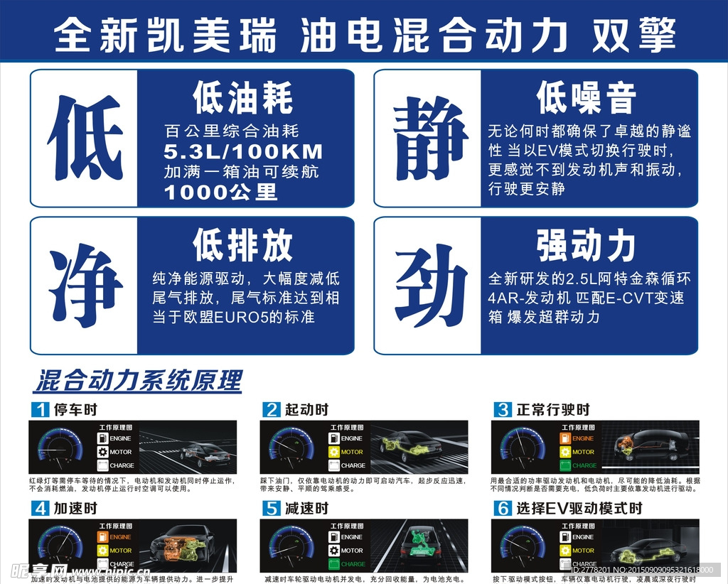 全新凯美瑞油电混合动力