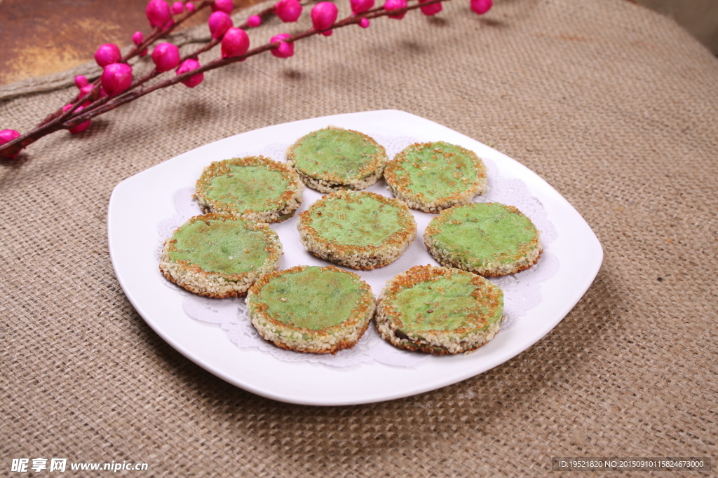 香酥绿茶饼