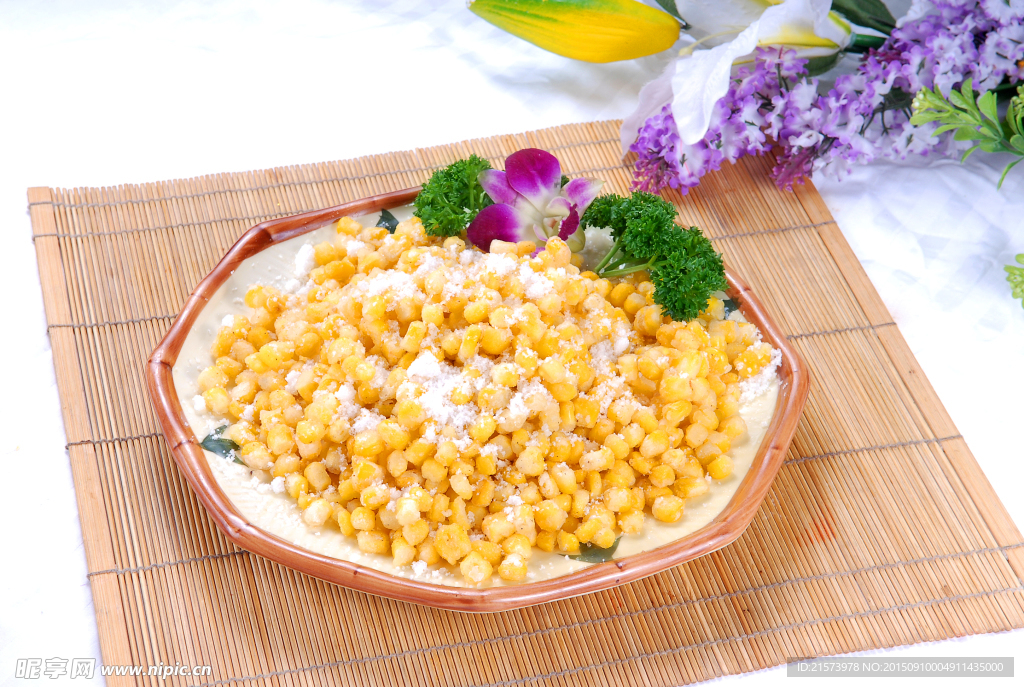 金沙焗玉米粒