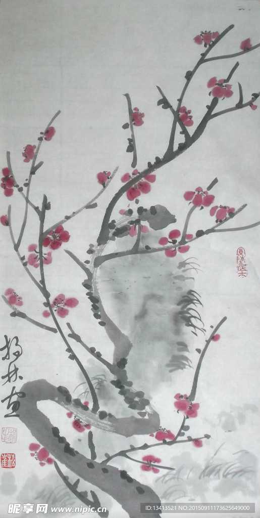 杨林国画《梅花》