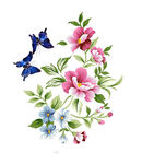 蝶花背景花纹