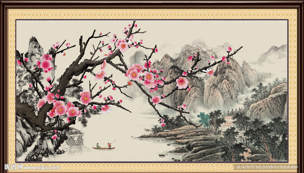 国画梅花图