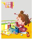 人物剪影插画素材