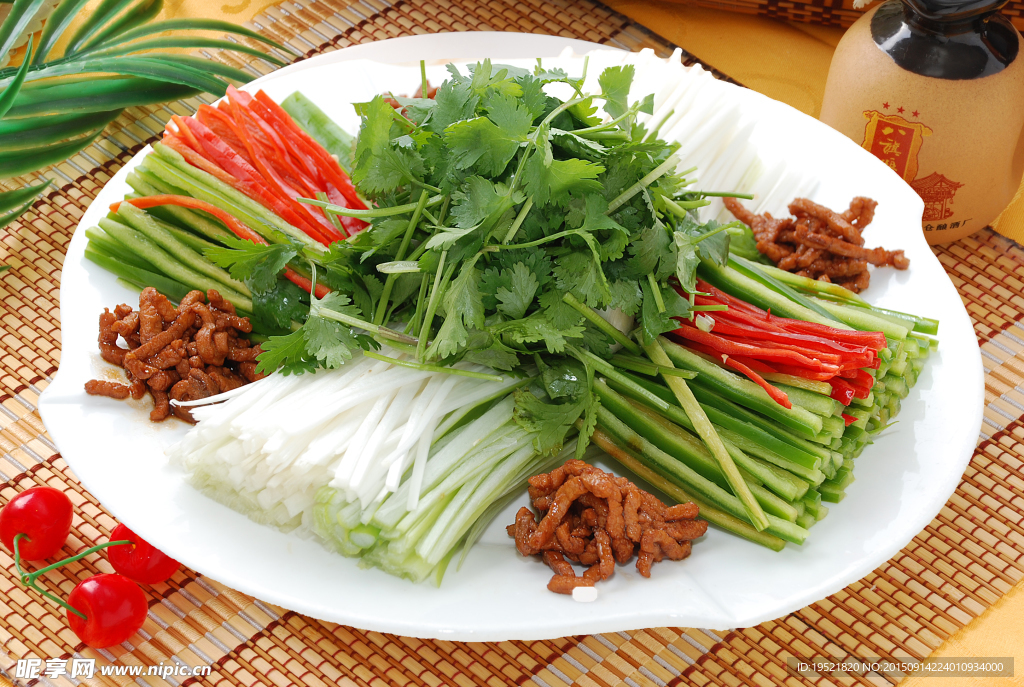 肉丝老虎菜