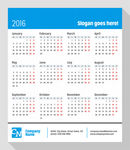 2016年日历