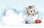 可爱杯子小猫