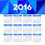 2016年年历