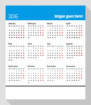 2016年年历