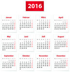 2016年年历