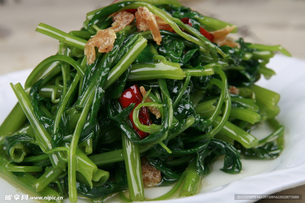 虾米空心菜