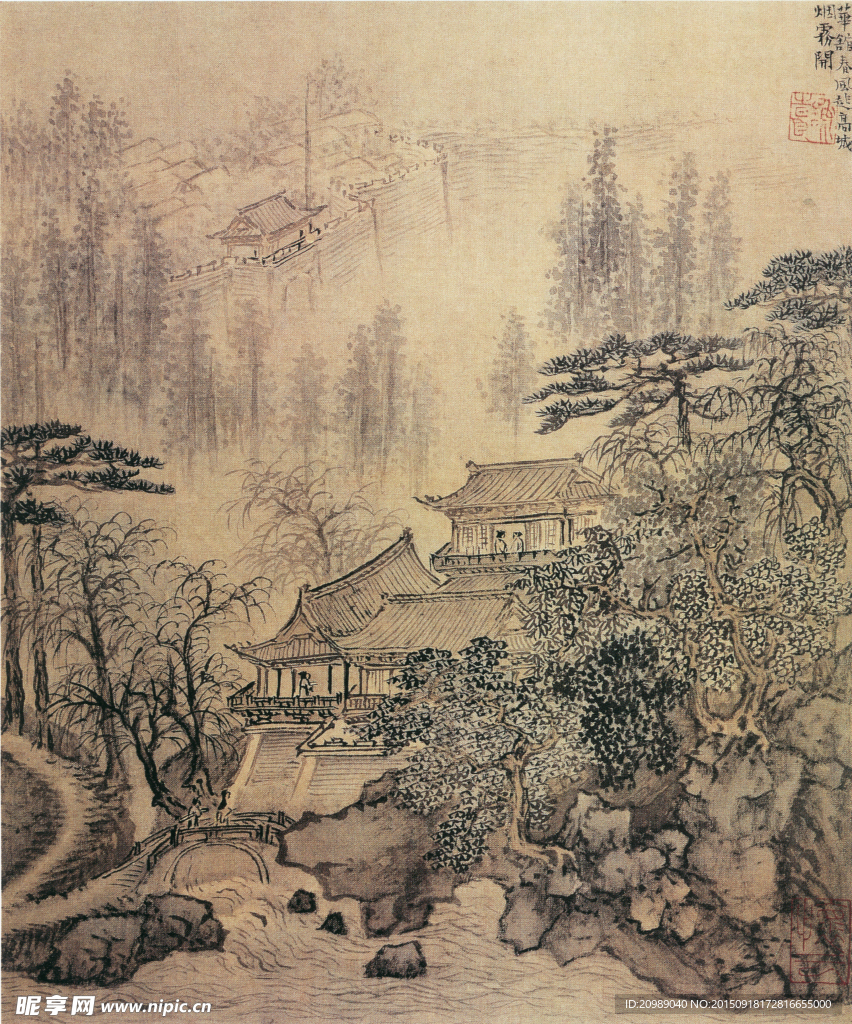 山水绘画图