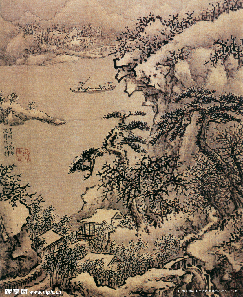 山水绘画图