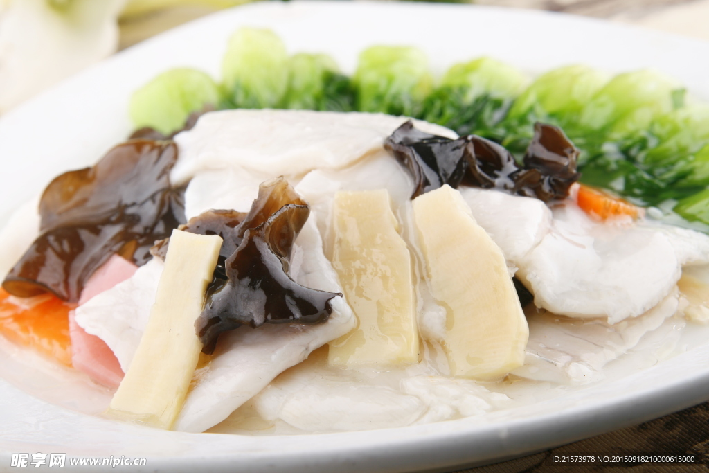 菜胆滑鱼片