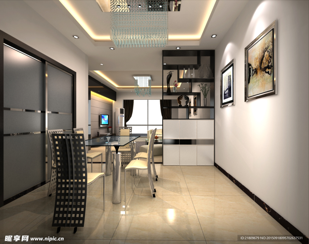 简白客厅效果图